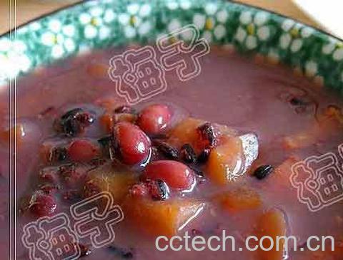 果蔬百科柿饼红薯黑米粥-0